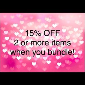 15% discount on bundles of 2 or more items